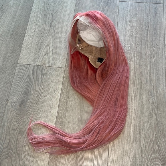 Accessories Bellami Pink Coral Human Hair Wig 26 Poshmark